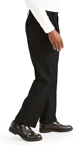 بنطال Dockers® للرجال ذو قصة مريحة وسهل كاكي مطوي، أسود، 42 32 in Kuwait