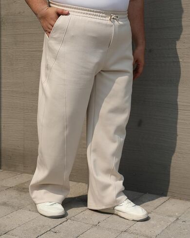 Men’s Big & Tall Casual Pants, Loose Fit Straight Leg Pants for Men, Baggy Trousers with Elastic Drawstring Waist in Saudi Arabia