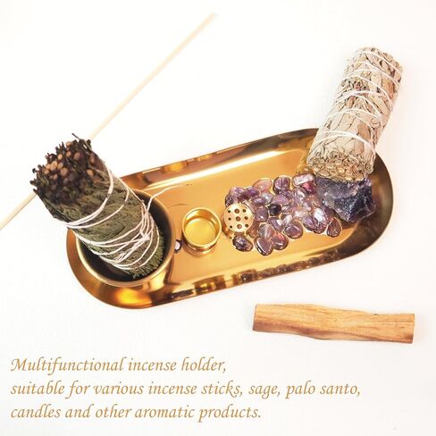 4 in 1 Incense Holder, Natural Crystal Incense Stick & Palo Santo Holder, Sage Burner and Candle Stick Holder (colorA) in Saudi Arabia