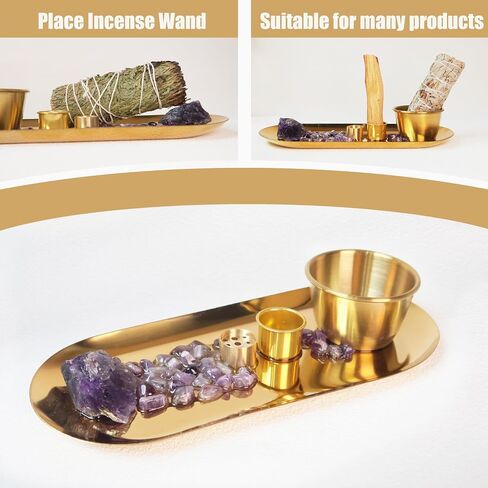 4 in 1 Incense Holder, Natural Crystal Incense Stick & Palo Santo Holder, Sage Burner and Candle Stick Holder (colorA) in Saudi Arabia