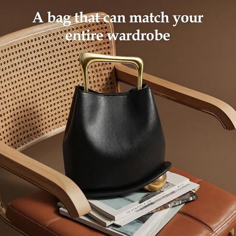 Women PU Leather Handbag Crossbody Shoulder Purse Top Handle Bucket Bag - Personalized Bucket Handbags - Adjustable Removable Strap Fashion Daily Satchel for Work Travel in Saudi Arabia