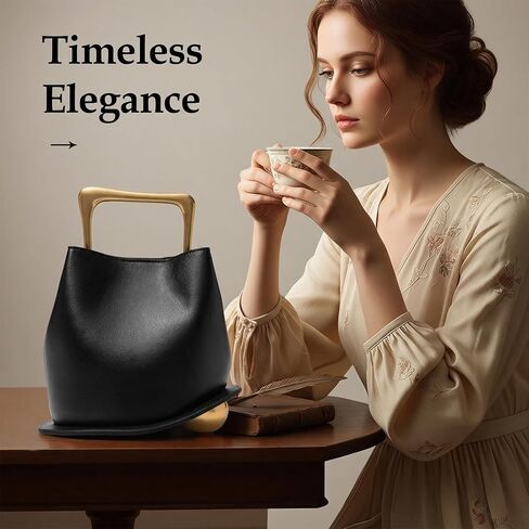 Women PU Leather Handbag Crossbody Shoulder Purse Top Handle Bucket Bag - Personalized Bucket Handbags - Adjustable Removable Strap Fashion Daily Satchel for Work Travel in Saudi Arabia