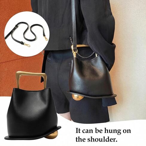 Women PU Leather Handbag Crossbody Shoulder Purse Top Handle Bucket Bag - Personalized Bucket Handbags - Adjustable Removable Strap Fashion Daily Satchel for Work Travel in Saudi Arabia