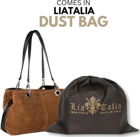 Lush Italian Suede Womens Twin Handle Multi Zip Pockets Small Shoulder Bag - Holly (Medium Grey) in Saudi Arabia