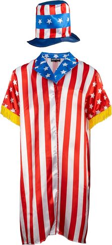 Boxer Movie Apollo American Flag Jacket Robe and Hat Adult Halloween Costume Cosplay Complete Set in Kuwait