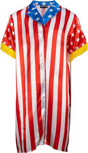 Boxer Movie Apollo American Flag Jacket Robe and Hat Adult Halloween Costume Cosplay Complete Set in Kuwait