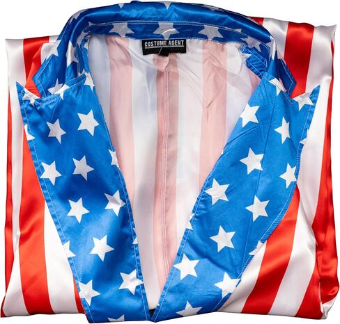 Boxer Movie Apollo American Flag Jacket Robe and Hat Adult Halloween Costume Cosplay Complete Set in Kuwait