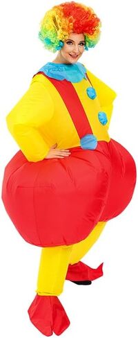 KOOY Inflatable Colorful Clown Costume Adult, Hawaiian Themed Party Inflatable Costume For Adult Funny Joker Costumes, Beach Blow Up Costume, Party Costume in Saudi Arabia