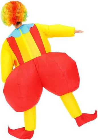 KOOY Inflatable Colorful Clown Costume Adult, Hawaiian Themed Party Inflatable Costume For Adult Funny Joker Costumes, Beach Blow Up Costume, Party Costume in Saudi Arabia