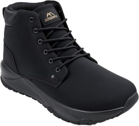 Wide Toe Box Slip Resistant Work Boots for men, Mid Top Non Slip Boots for Standing All Day, Cushioned Ankle Support Shoes for Restaurant Kitchen, Food Service & Wet Floors in Saudi Arabia