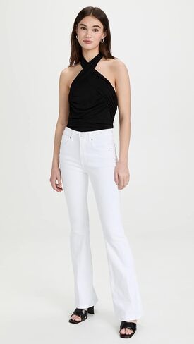 Veronica Beard Jean Women's Beverly Skinny Flare Jeans, White, 29 in Saudi Arabia