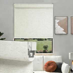 Changshade Custom No Drill No Tools Blackout Roller Shades for Window, Cordless Roller Shades Thermal Insulated UV Protection Privacy, Easy Install Roller Blinds for Home Office, Cream in Saudi Arabia