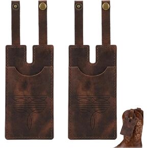 Boot Wallet with Snap Strap, Western Boot Wallet for Women, Cowboy Boot Wallet, Secure Card Holder for Rodeo, Country Concerts, Daily Adventures, Premium Leather Craft, Dark Brown in Saudi Arabia