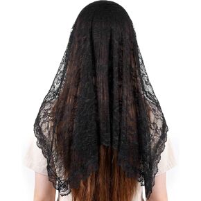 حجاب Fengek Lace Veils، حجاب الكنيسة على شكل D للكاثوليكية وغطاء رأس المناولة الأولى in Kuwait