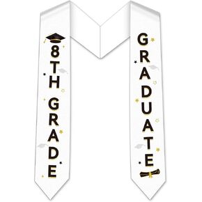 8th Grade Graduation Stole - Class of 2026 Graduation Sashes Eighth Grad Decorations Gifts for Middle School in Saudi Arabia