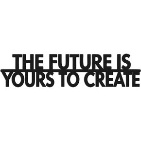 Motivational Metal Wall Art "THE FUTURE IS YOURS TO CREATE" Inspirational Office Wall Decor, Gym Wall Art for Home, 15.7" x 3.7" in Saudi Arabia
