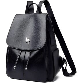 Trendy Leather Backpack Purse for Women, Small Ladies backpacks Casual Lightweight Women Shopping Travel Daypack(A-Black) in Saudi Arabia