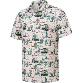 Mens Golf Polo Shirts Short Sleeve Funny Golf Shirts for Men Crazy Polo Shirts Fun Golf Polos in Kuwait
