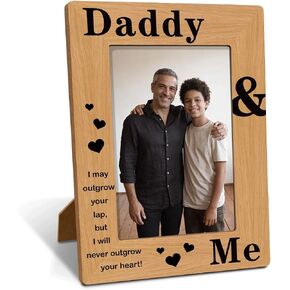 Gift for Daddy, Daddy & Me Photo Frame Decor for Home, Photo Gifts Wooden Picture Frame, Father's Day Gift, Birthday Christmas Gift for Dad from Daughter Son, To Assemble 4 * 6 Inches Photo in Saudi Arabia