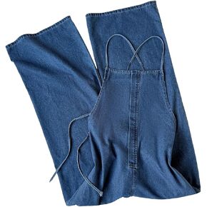 SweatyRocks Women's Crisscross Backless Spaghetti Strap Wide Leg Denim Jumpsuit Casual Jean Overalls in Saudi Arabia
