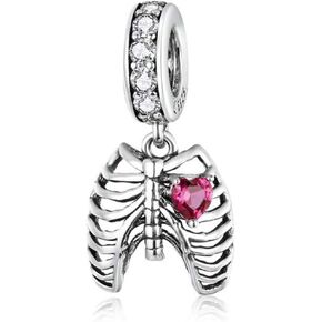 Halloween Charm for Women 925 Sterling Silver Beads Halloween Pumpkin Skull Enamel Charm for Bracelets (Rib Charms) in Saudi Arabia
