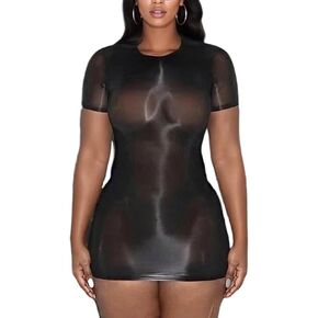 Molisry Women's Sexy Sheer Mesh Dress Summer See Through Dress Bodycon Party Night Out Mini Dress Club Outfits in Saudi Arabia