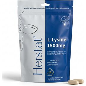 L-Lysine 1500mg | High Potency Essential Amino Acid, Vegetable Tablets, 120ct in Saudi Arabia