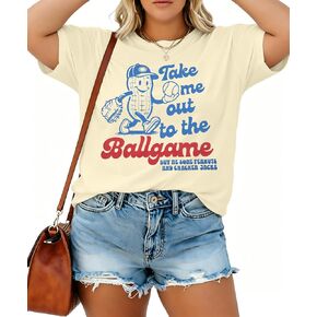 NANYUAYA Plus Size Baseball Shirts Women Funny Baseball Mom Fan Ballgame Tshirt Game Day Casual Tee Top in Saudi Arabia