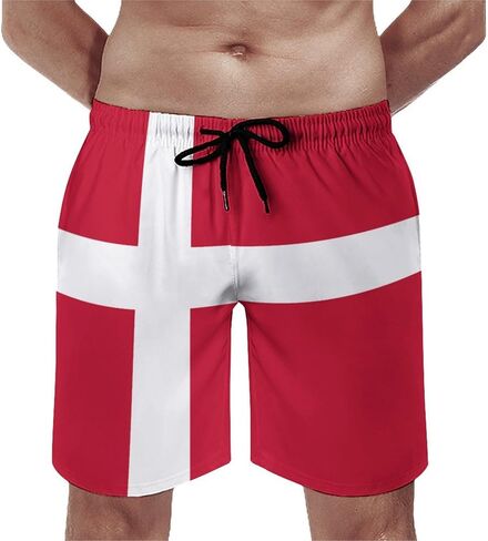Zakqeik Men's Summer Guyana Flag Map Swim Trunks Quick Dry Surf Boardshorts Bathing Suit Shorts with Pockets in Saudi Arabia