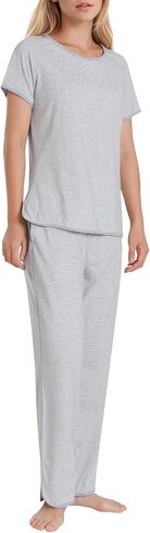 Latuza Women's Petite Cotton Pajama Set Short Sleeve Long Pants Striped Pjs in Kuwait