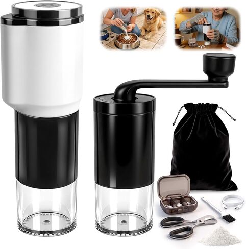 Pill Crusher Fine Powder,Portable Pill Crusher Grinder with Dual Electric/Manual Modes,Pill Grinder for Small & Large Pills to Fine Powder,Pill Crushers for Elderly,Kids,Pets for Medication,Vitamins in Saudi Arabia