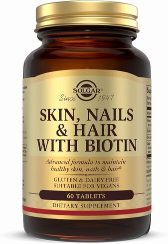 Solgar Skin, Nails & Hair with Biotin - 60 Tablets - with Vitamin C to Promote Healthy Collagen Production - 30 Servings in Kuwait