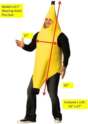 Banana Ultimate Halloween Costume, Men and Women, Unisex Adults, Adult Plus Size in Saudi Arabia
