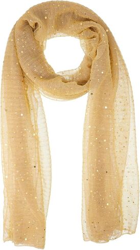 Gold Sheer Scarf Shawl for Women, Sequin Bandana Wrap Hijab, Summer Long Chiffon Shawls and Wraps for Evening Dresses in Saudi Arabia