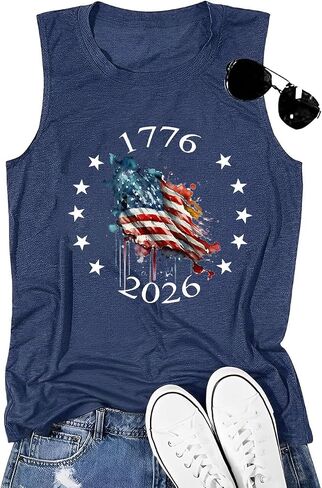 Bealatt American Flag Tank Tops Women 4th of July Patriotic Outfits in Saudi Arabia