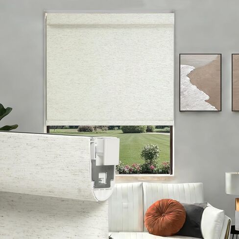 Changshade Custom No Drill No Tools Blackout Roller Shades for Window, Cordless Roller Shades Thermal Insulated UV Protection Privacy, Easy Install Roller Blinds for Home Office, Cream in Saudi Arabia