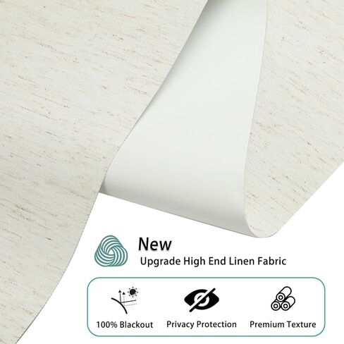 Changshade Custom No Drill No Tools Blackout Roller Shades for Window, Cordless Roller Shades Thermal Insulated UV Protection Privacy, Easy Install Roller Blinds for Home Office, Cream in Saudi Arabia