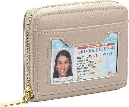 GAEKEAO Small Wallet for Women RFID Blocking Compact Zipper Wallets Vegan Leather Card Holder with ID Window Coin Pocket in Saudi Arabia