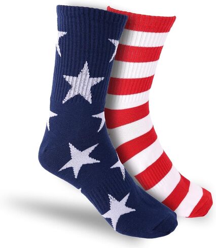 Mikovivi American USA Flag Socks for Women Men, Red White and Blue Stars & Stripes Patriotic Socks for Adults 4th of July 250th Anniversary Memorial Veterans in Saudi Arabia