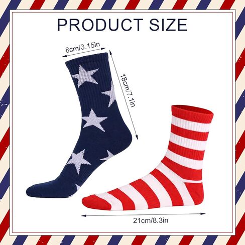 Mikovivi American USA Flag Socks for Women Men, Red White and Blue Stars & Stripes Patriotic Socks for Adults 4th of July 250th Anniversary Memorial Veterans in Saudi Arabia