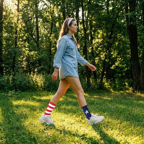 Mikovivi American USA Flag Socks for Women Men, Red White and Blue Stars & Stripes Patriotic Socks for Adults 4th of July 250th Anniversary Memorial Veterans in Saudi Arabia