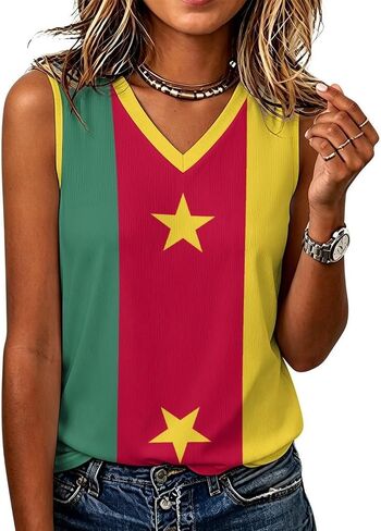 Uganda Flag V-Neck Sleeveless Vest for Women Workout Tops Shirts Yoga Top Workout Tank Top 3X-Large in Saudi Arabia