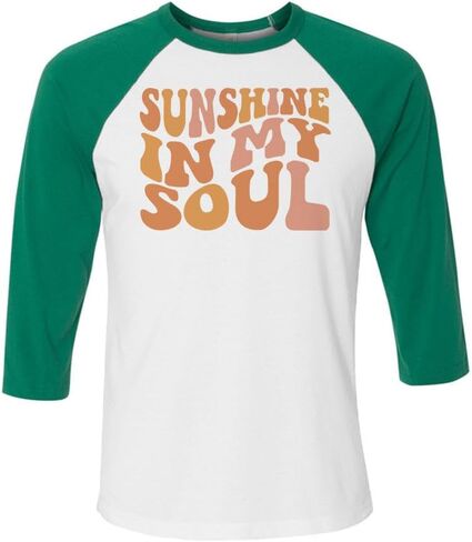 Sunshine in My Soul Three-Quarter Raglan Sleeve Baseball Shirt Unisex in Kuwait