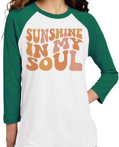 Sunshine in My Soul Three-Quarter Raglan Sleeve Baseball Shirt Unisex in Kuwait