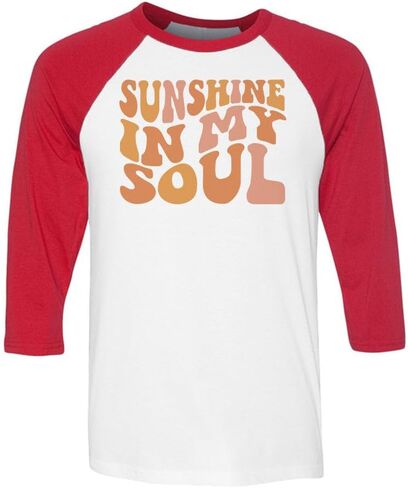 Sunshine in My Soul Three-Quarter Raglan Sleeve Baseball Shirt Unisex in Kuwait