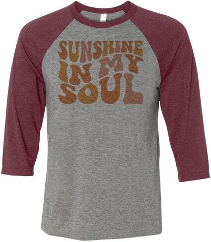 Sunshine in My Soul Three-Quarter Raglan Sleeve Baseball Shirt Unisex in Kuwait