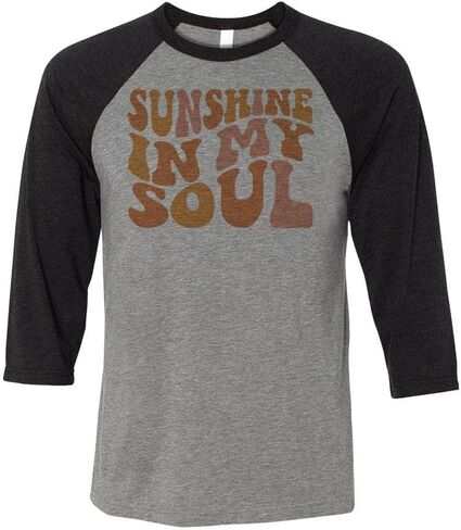 Sunshine in My Soul Three-Quarter Raglan Sleeve Baseball Shirt Unisex in Kuwait