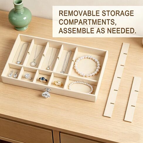 Jewelry Organizer, Large 5-Layer Women's Jewelry Box, Clear Acrylic Display & Storage Box with Resin Diamond, Ideal for Earrings, Necklaces, Bracelets & Rings (5-Drawer) in Saudi Arabia