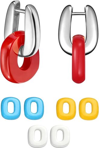COTATI Huggie Hoop Earrings Gold Plated Chunky Hypoallergenic Earring for Women Everyday Jewelry with Colorful Accessories in Saudi Arabia