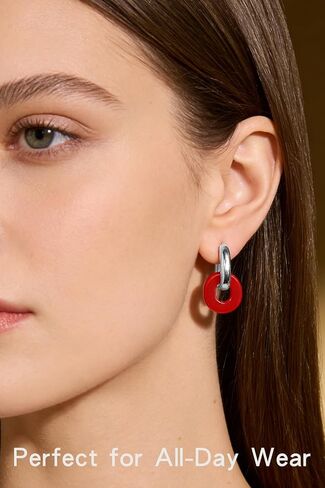 COTATI Huggie Hoop Earrings Gold Plated Chunky Hypoallergenic Earring for Women Everyday Jewelry with Colorful Accessories in Saudi Arabia